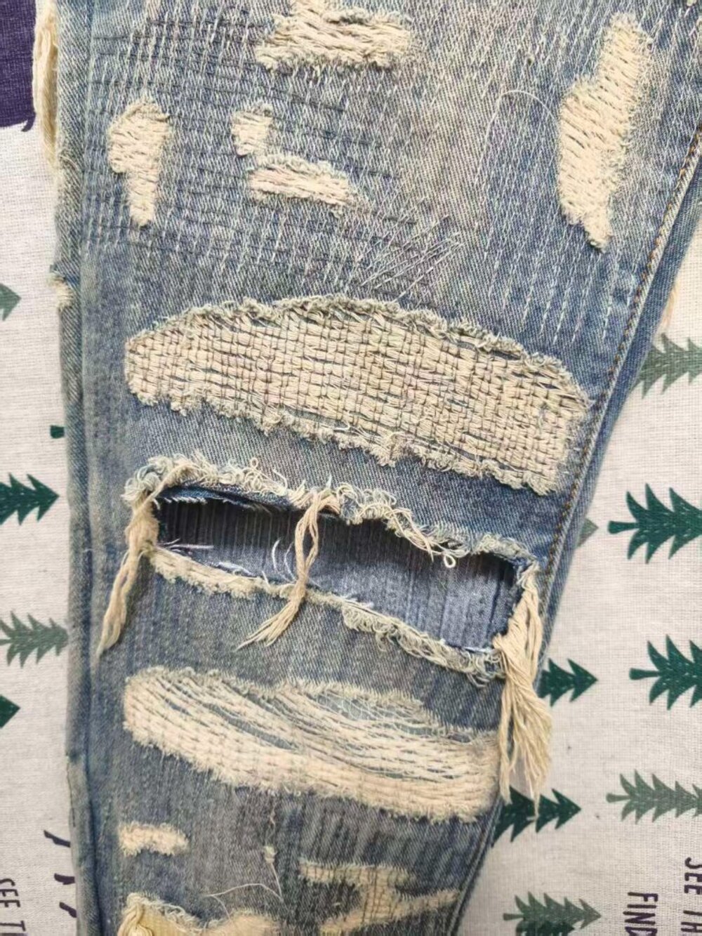 Undercover For Rebels Distressed Jeans, Light Blue - Picture 4 of 8